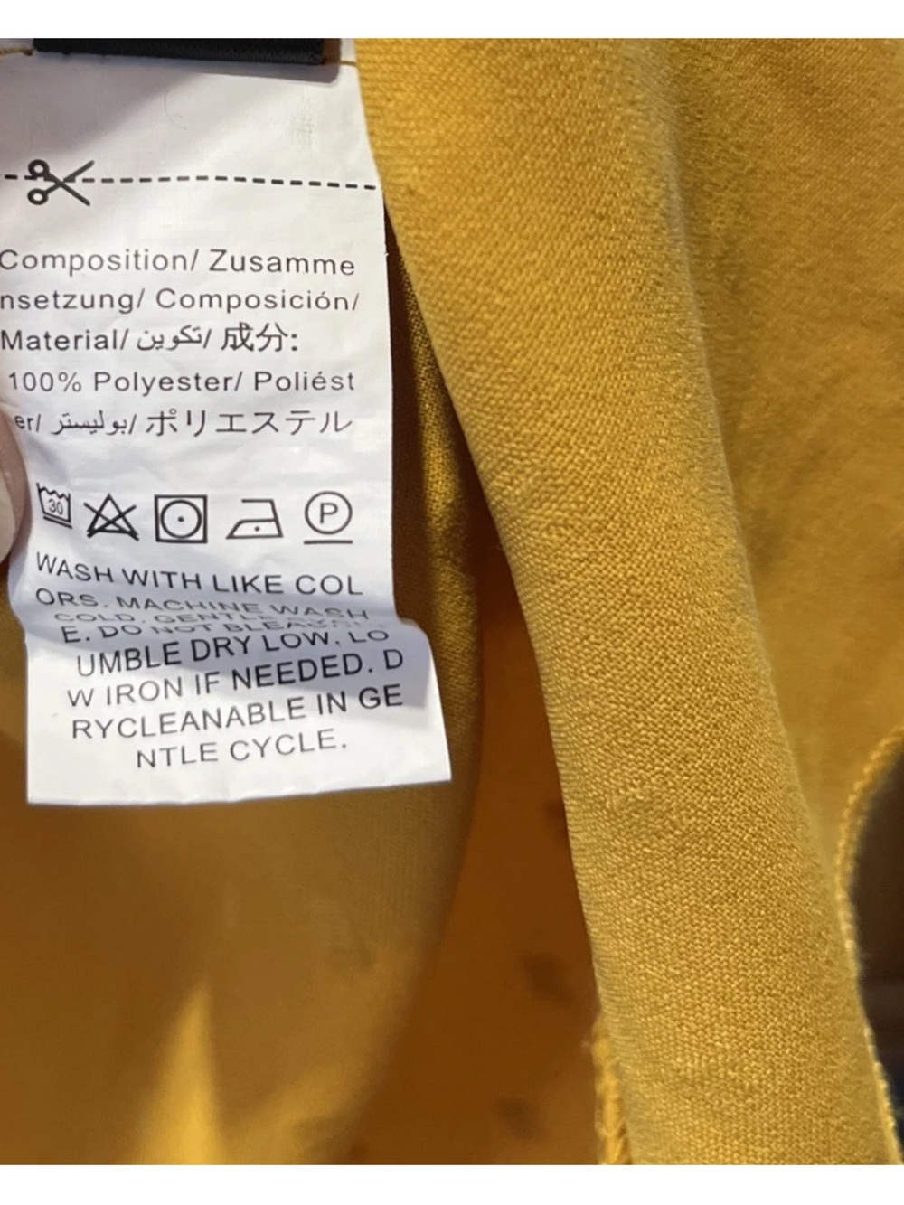SHEIN CURVE Mustard Yellow Ruffle Yoke Top - Picture 5 of 12